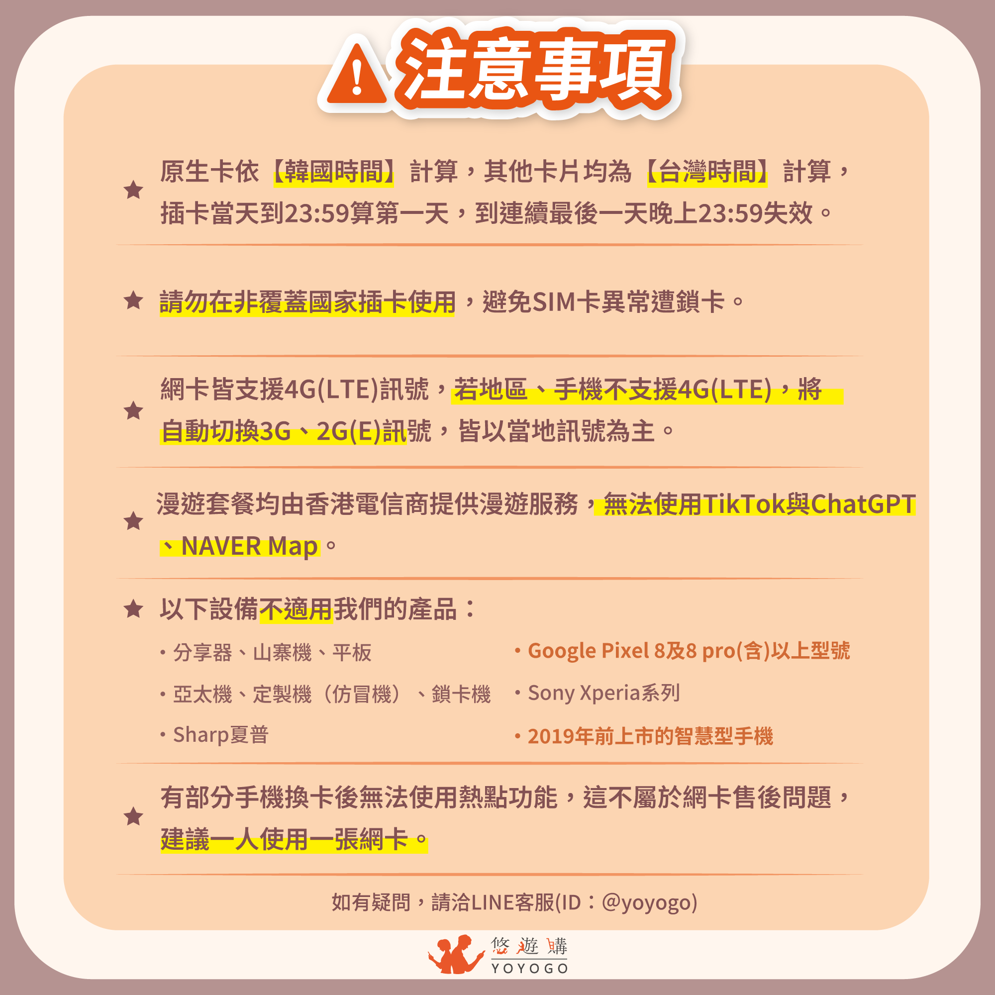 [Korea SIM] Total Usage Type ※ Includes Calls