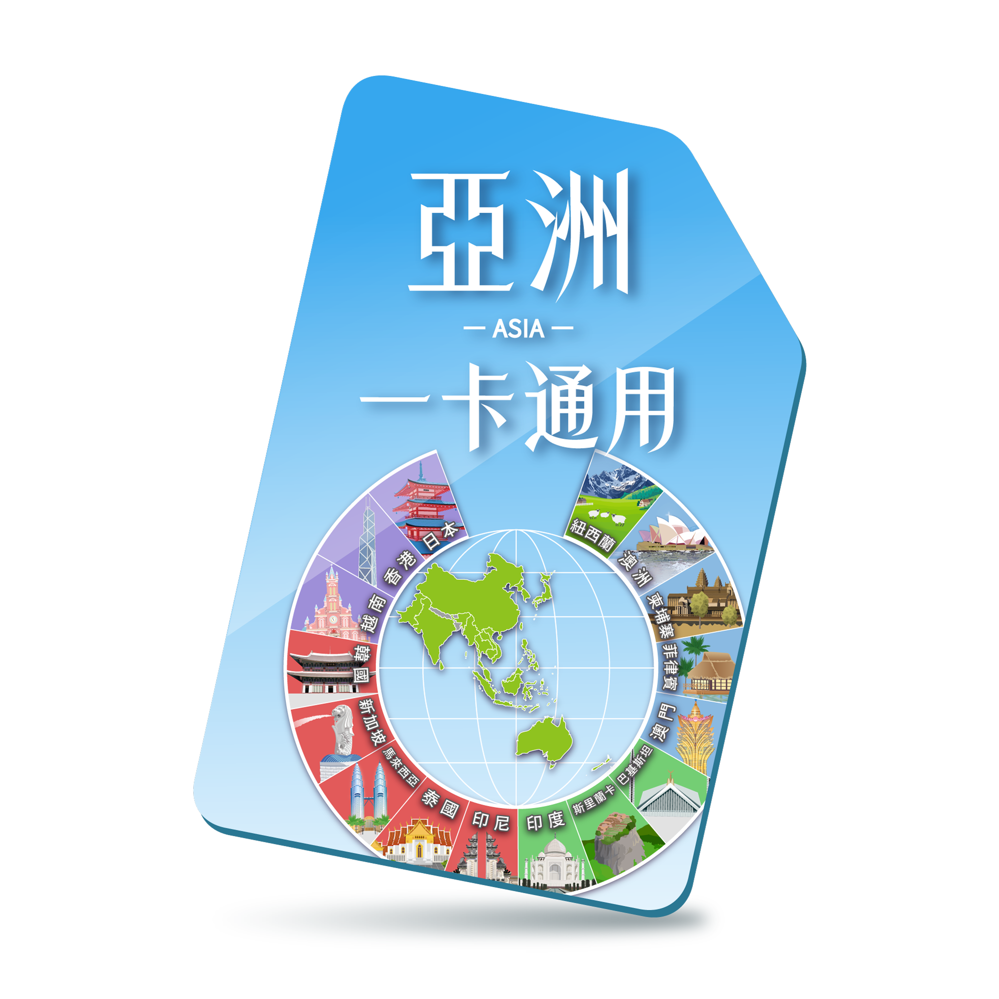 【亞洲多國通用SIM】每日限定流量型