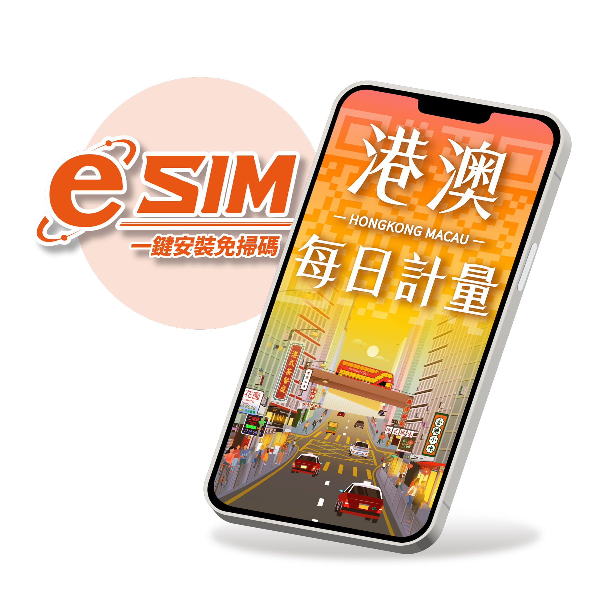 【香港、澳門eSIM】每日限定流量型-兩地通用