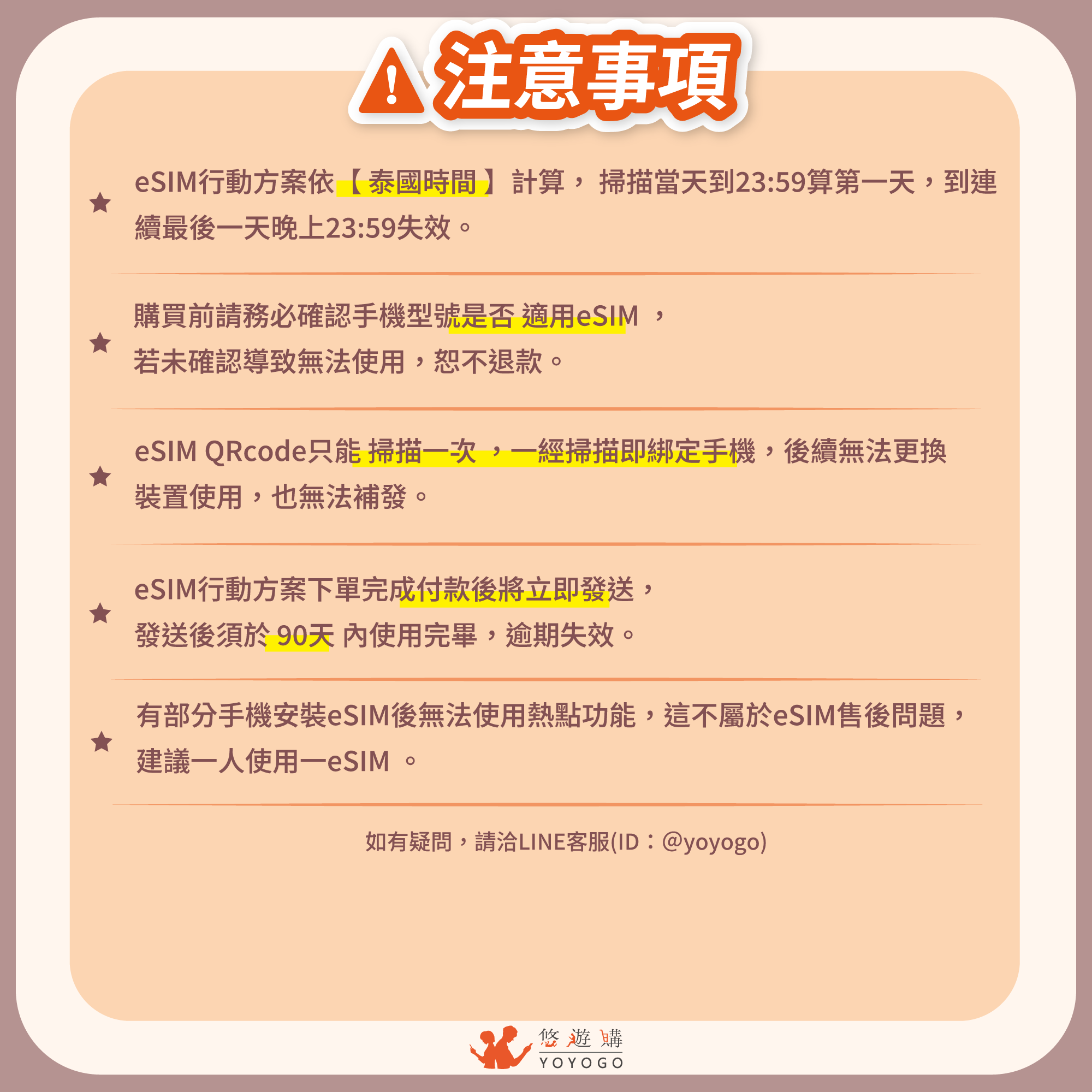 【泰國eSIM】總用量型※含門號